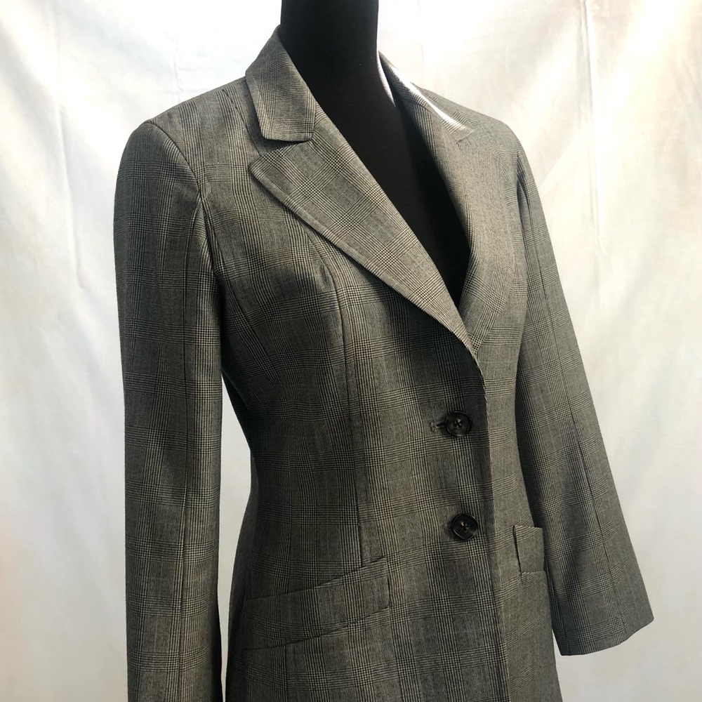 Falconnable wool grey plaid  blazer women’s size 6